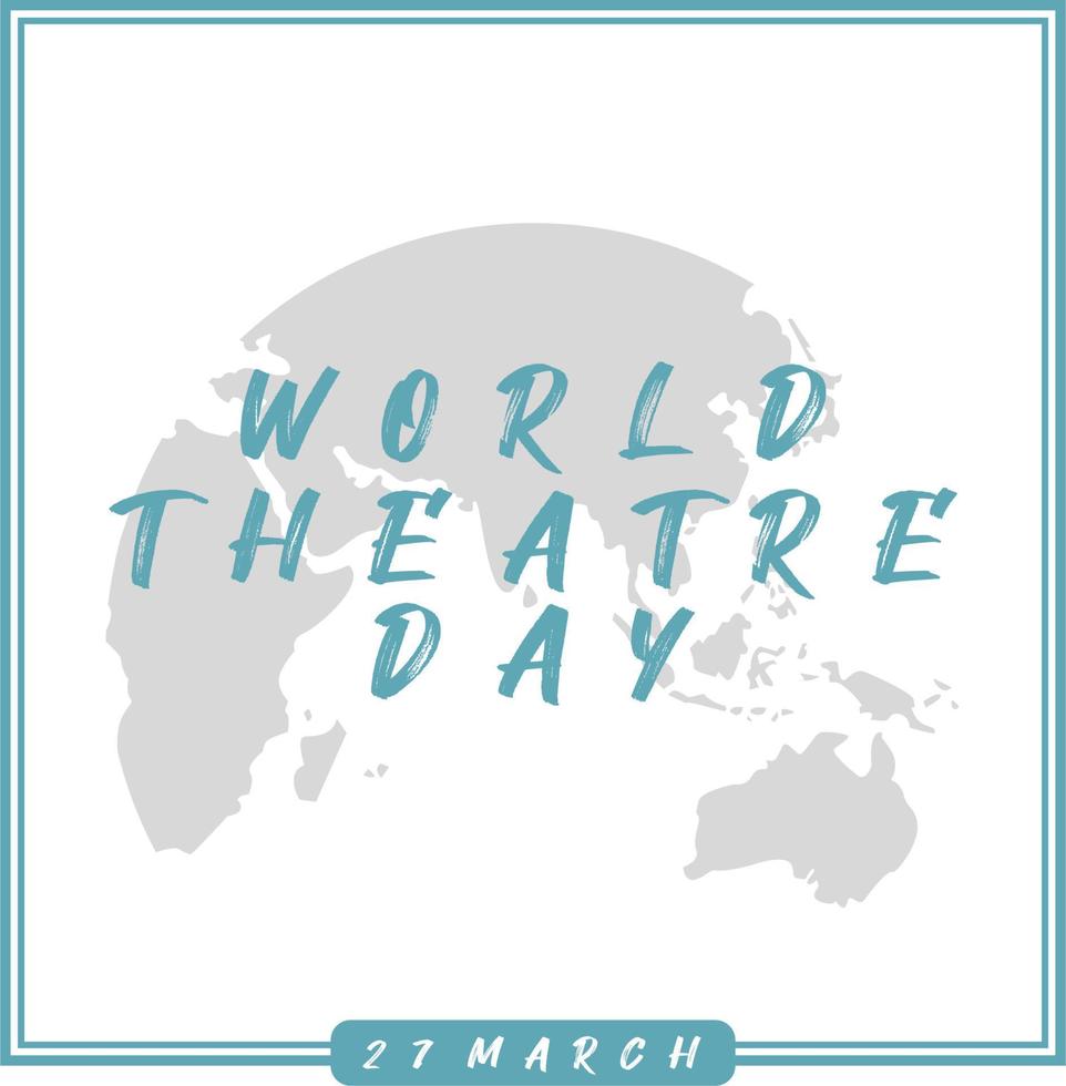 värld teater dag mall . med vit bakgrund .rena och elegant. vektor