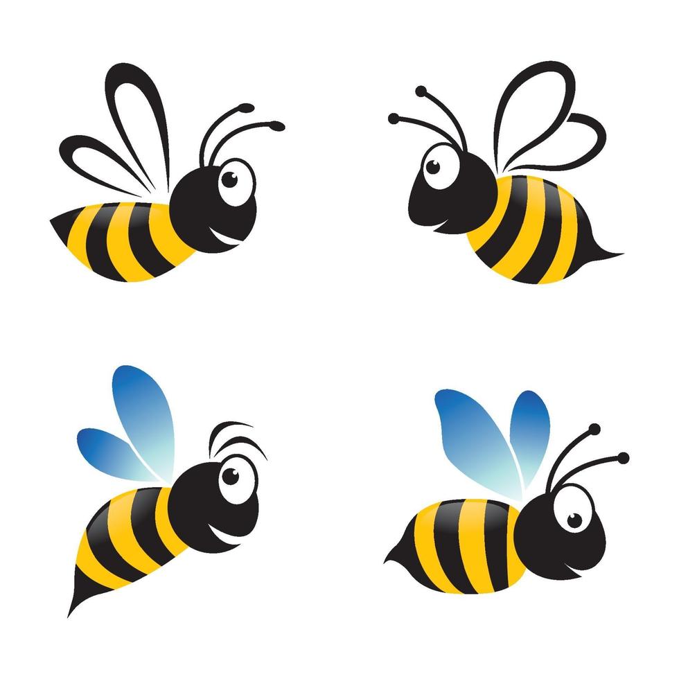 bee logotyp bilder set vektor