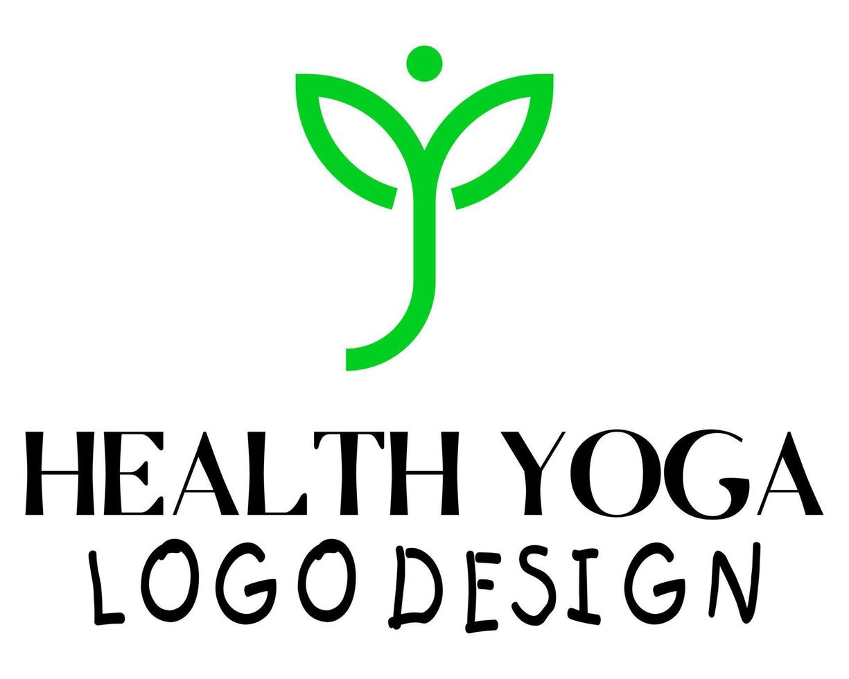 Natur Gesundheit Mensch Yoga Sport Logo Design. vektor