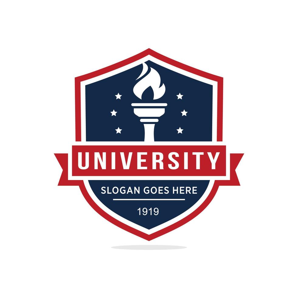 universitet logotyp design vektor