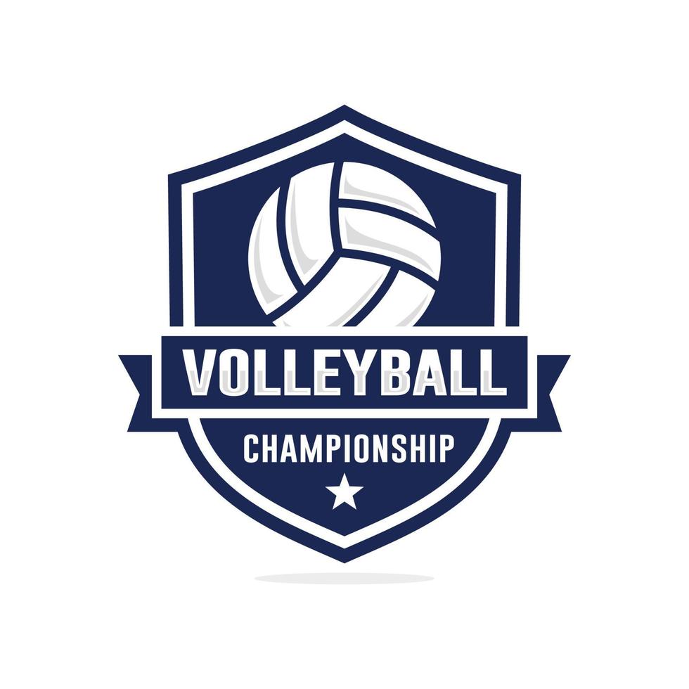 Volleyball Meisterschaft Logo Design vektor