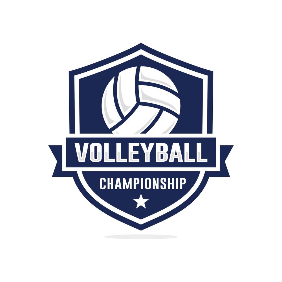 volleyboll mästerskap logotyp design vektor