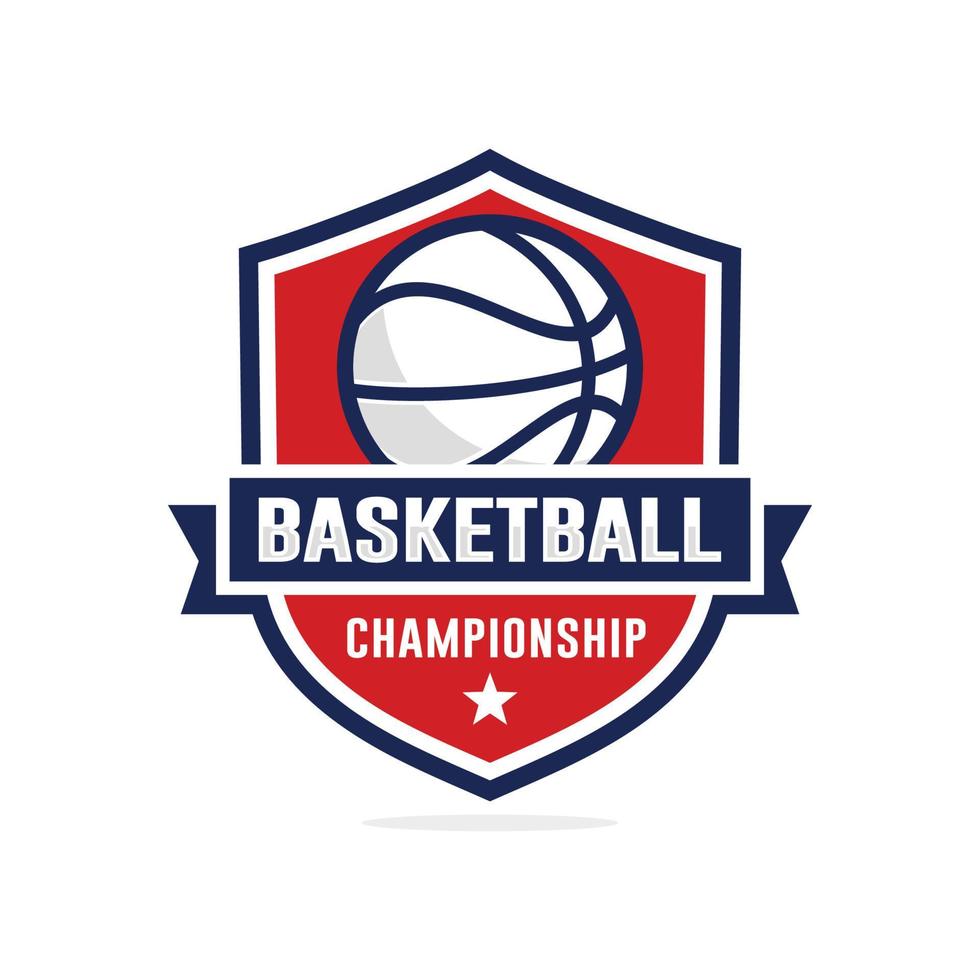 Basketball Meisterschaft Logo Design vektor