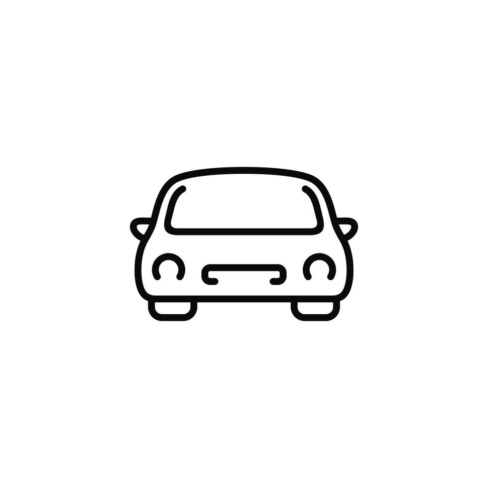 Auto Linie Symbol isoliert auf Weiß Hintergrund vektor