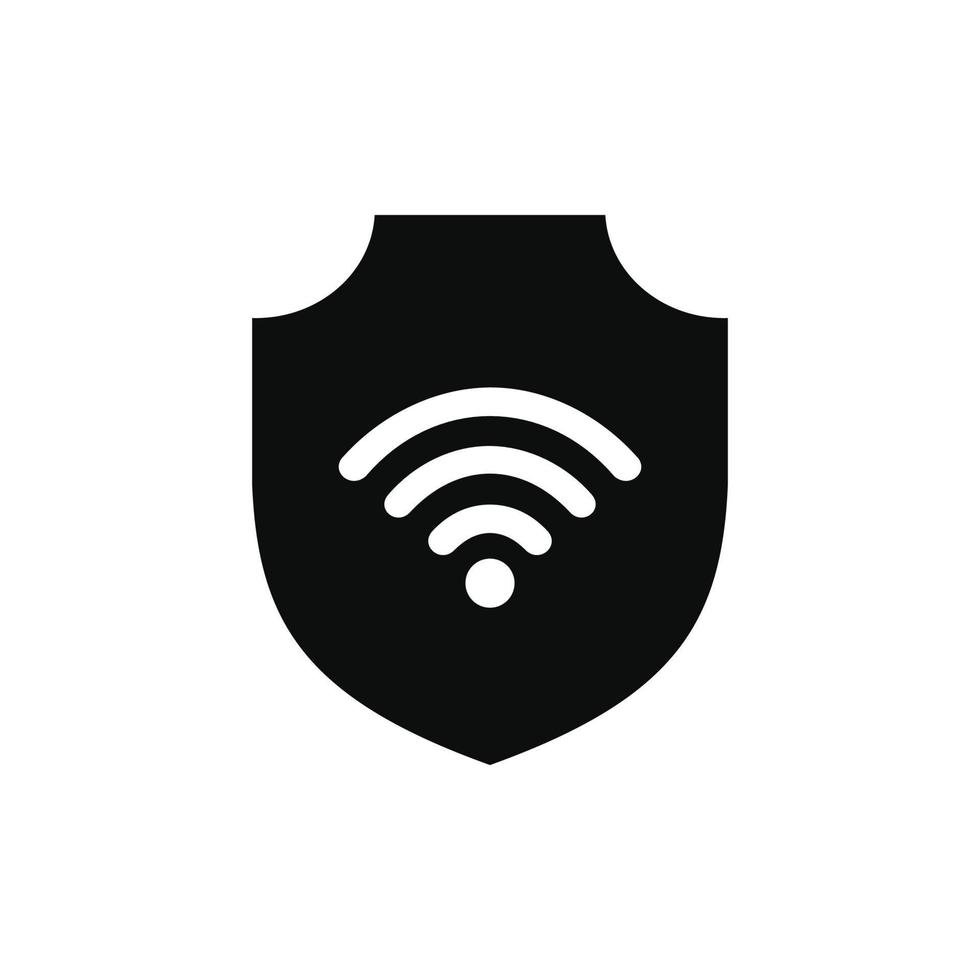 wiFi säkerhet ikon isolerat på vit bakgrund vektor