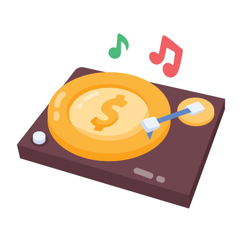 modisch Musik- Geld vektor