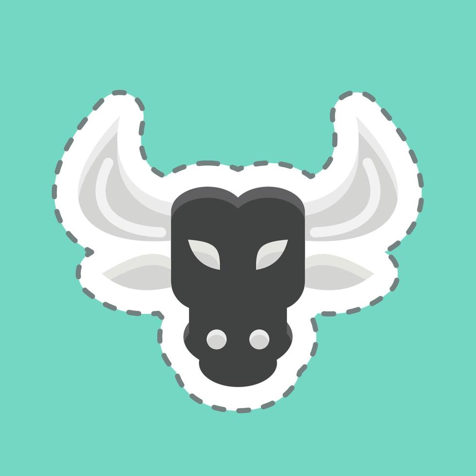 Symbol Stier. verbunden zu Tier Kopf Symbol. einfach Design editierbar. einfach Illustration vektor