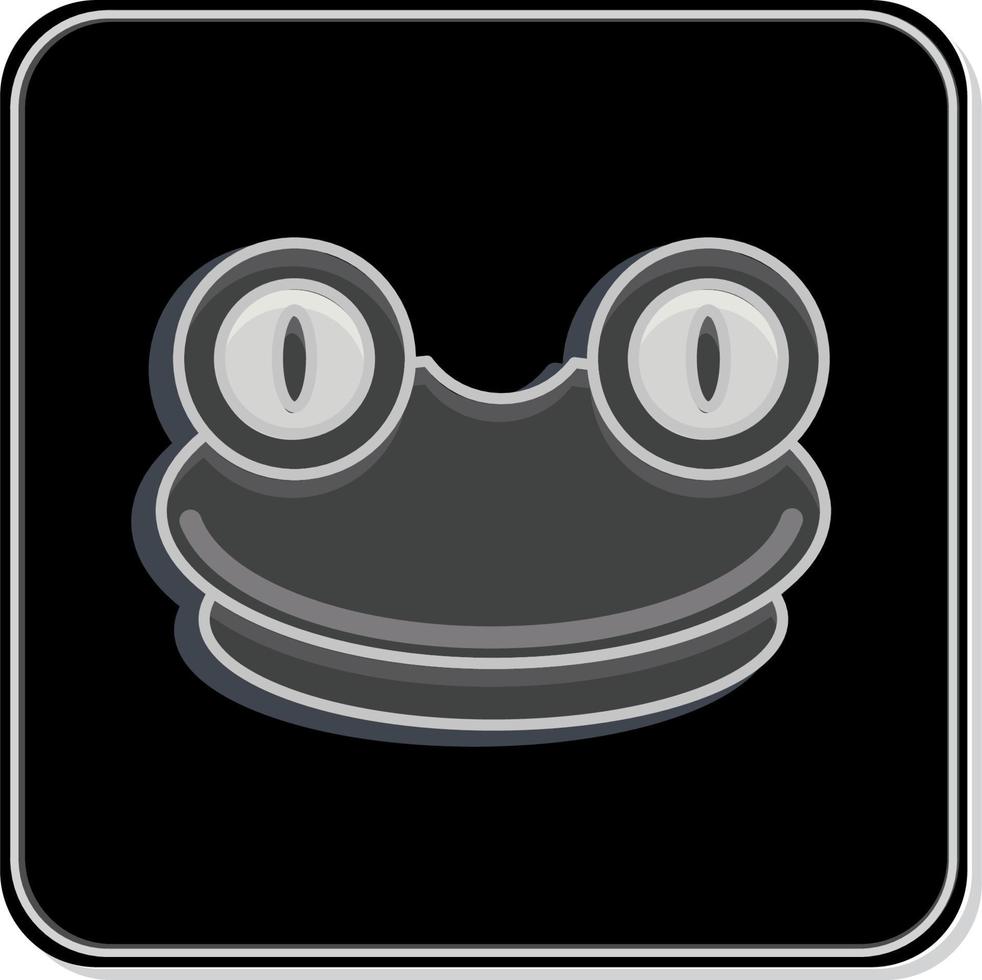 Symbol Frosch. verbunden zu Tier Kopf Symbol. einfach Design editierbar. einfach Illustration vektor
