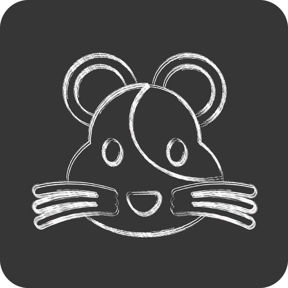ikon hamster. relaterad till djur- huvud symbol. enkel design redigerbar. enkel illustration vektor