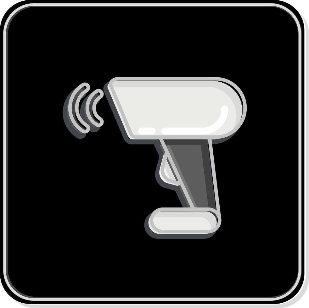 Symbol Barcode Scanner. verbunden zu schwarz Freitag Symbol. Einkaufen. einfach Illustration vektor