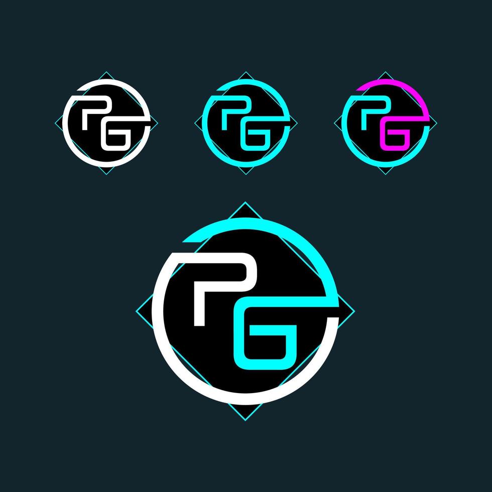 pg gp modisch Brief Logo Design vektor