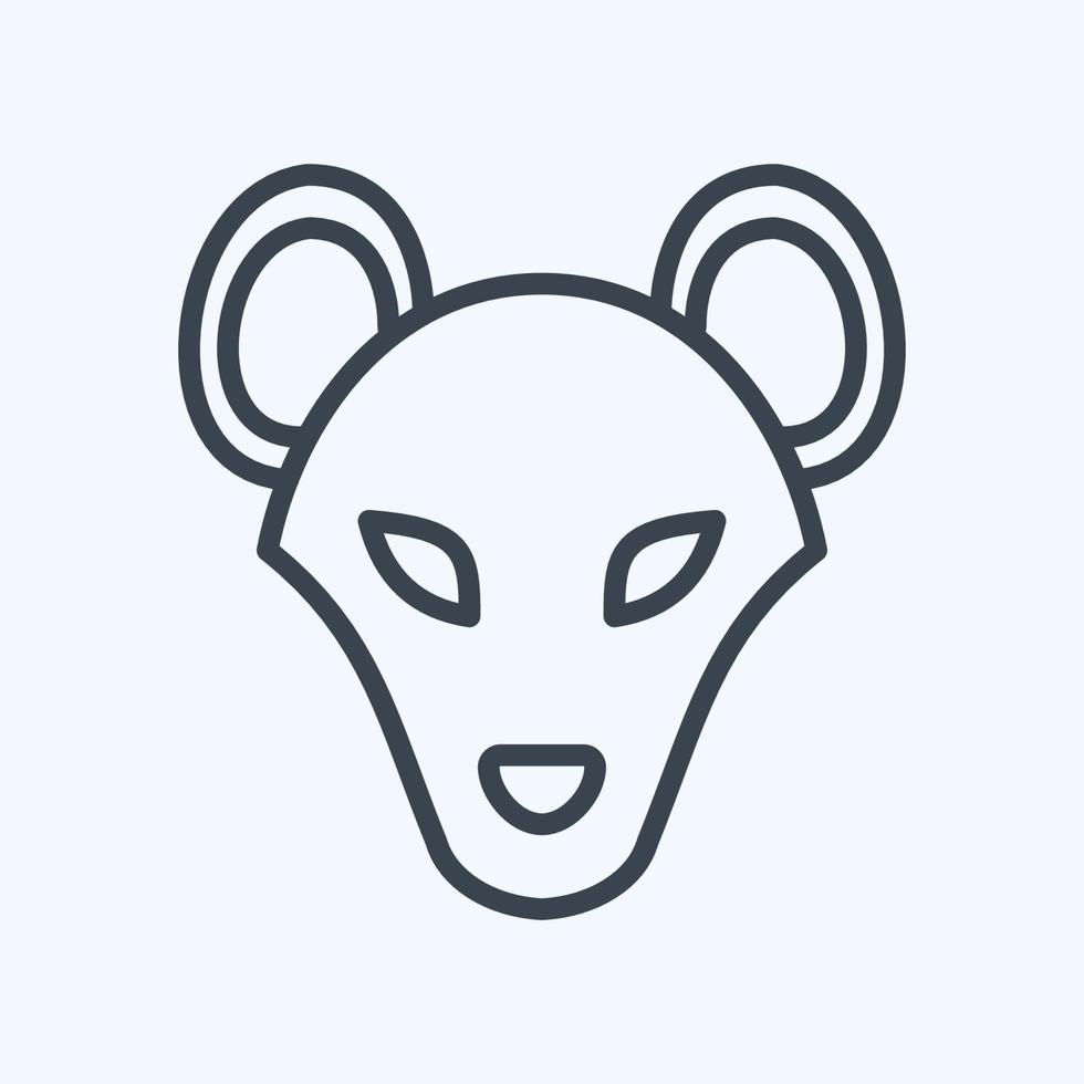 ikon hyena. relaterad till djur- huvud symbol. enkel design redigerbar. enkel illustration vektor
