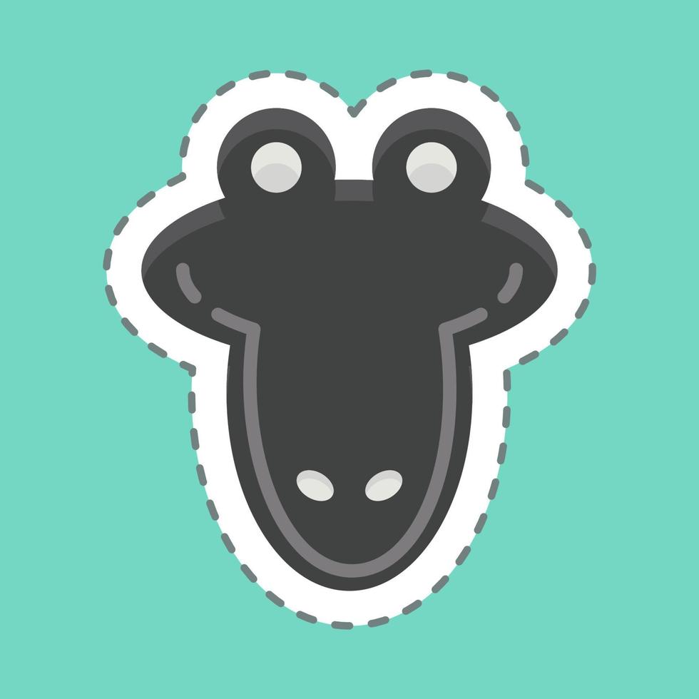 ikon alligator. relaterad till djur- huvud symbol. enkel design redigerbar. enkel illustration vektor