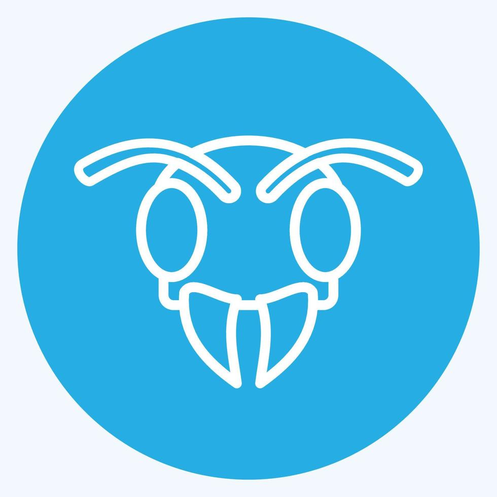 ikon bi. relaterad till djur- huvud symbol. enkel design redigerbar. enkel illustration vektor