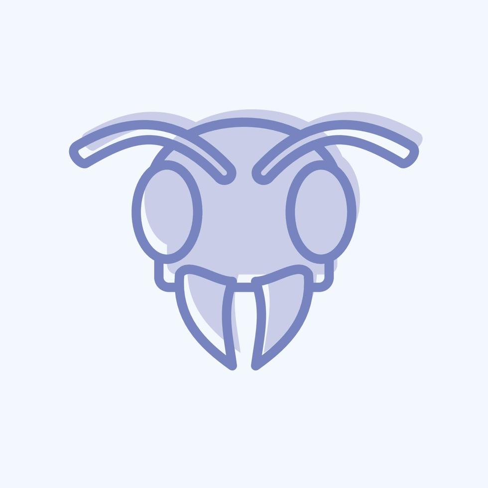 Symbol Biene. verbunden zu Tier Kopf Symbol. einfach Design editierbar. einfach Illustration vektor