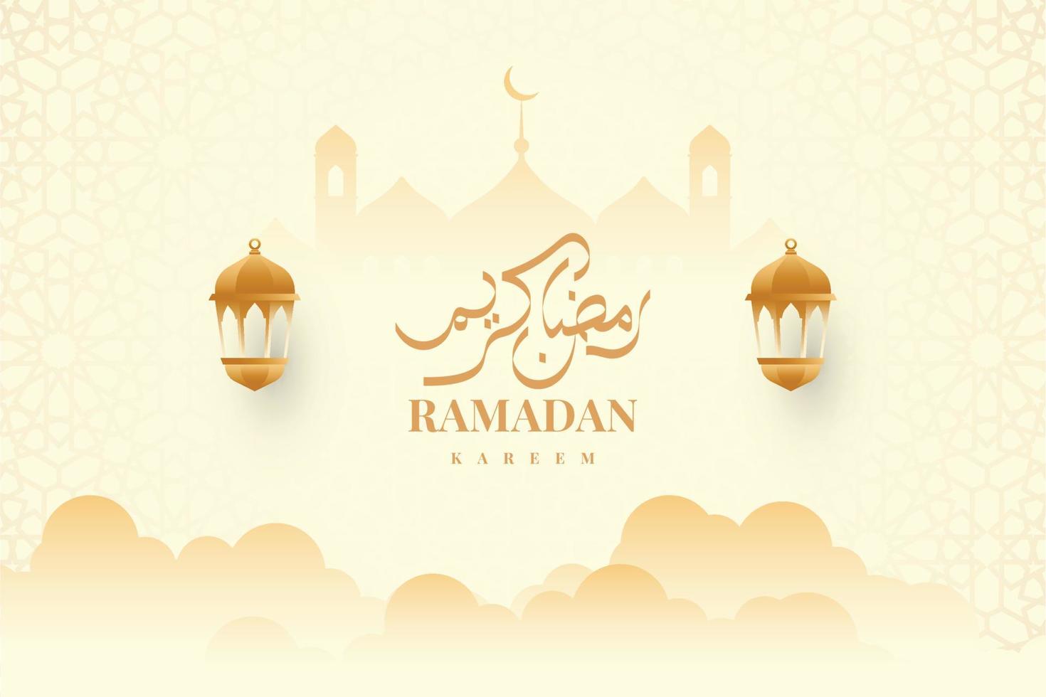 ramadan kareem islamic dekorativ bakgrund illustration mall design vektor