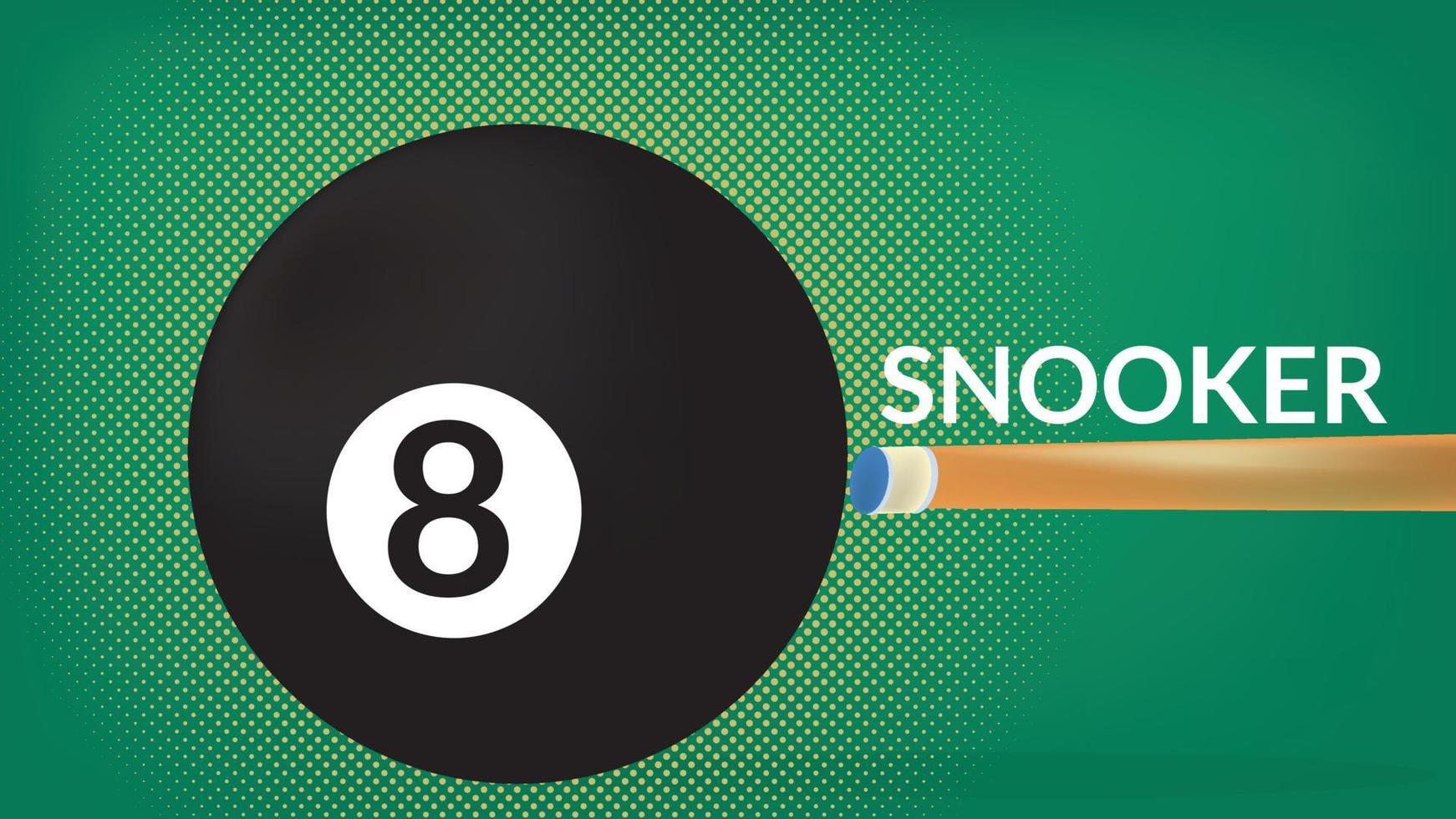 åtta boll med snooker text. lämplig för biljard konkurrens affisch vektor