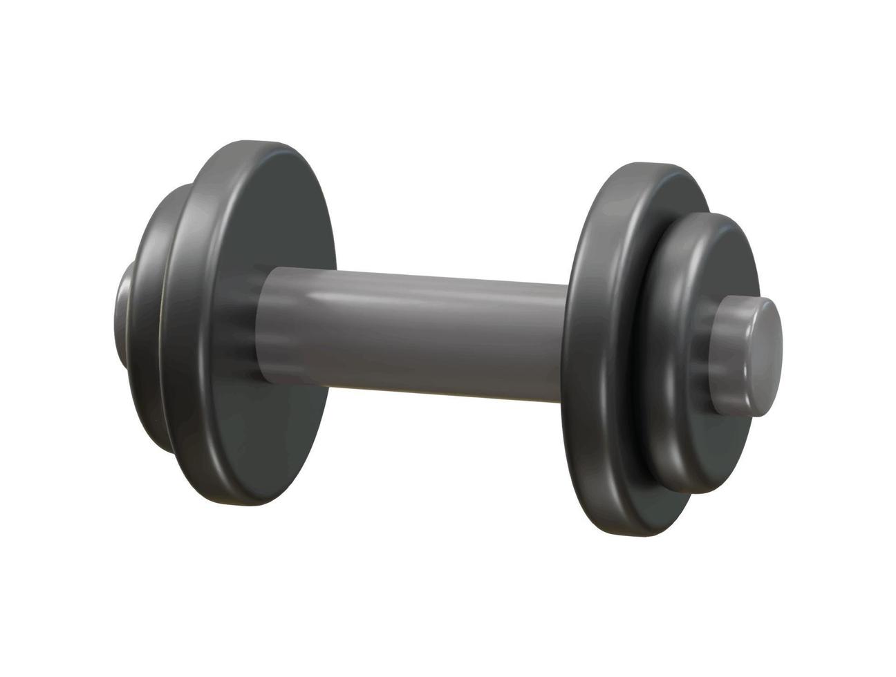 Gym hantel ikon 3d tolkning illustration vektor