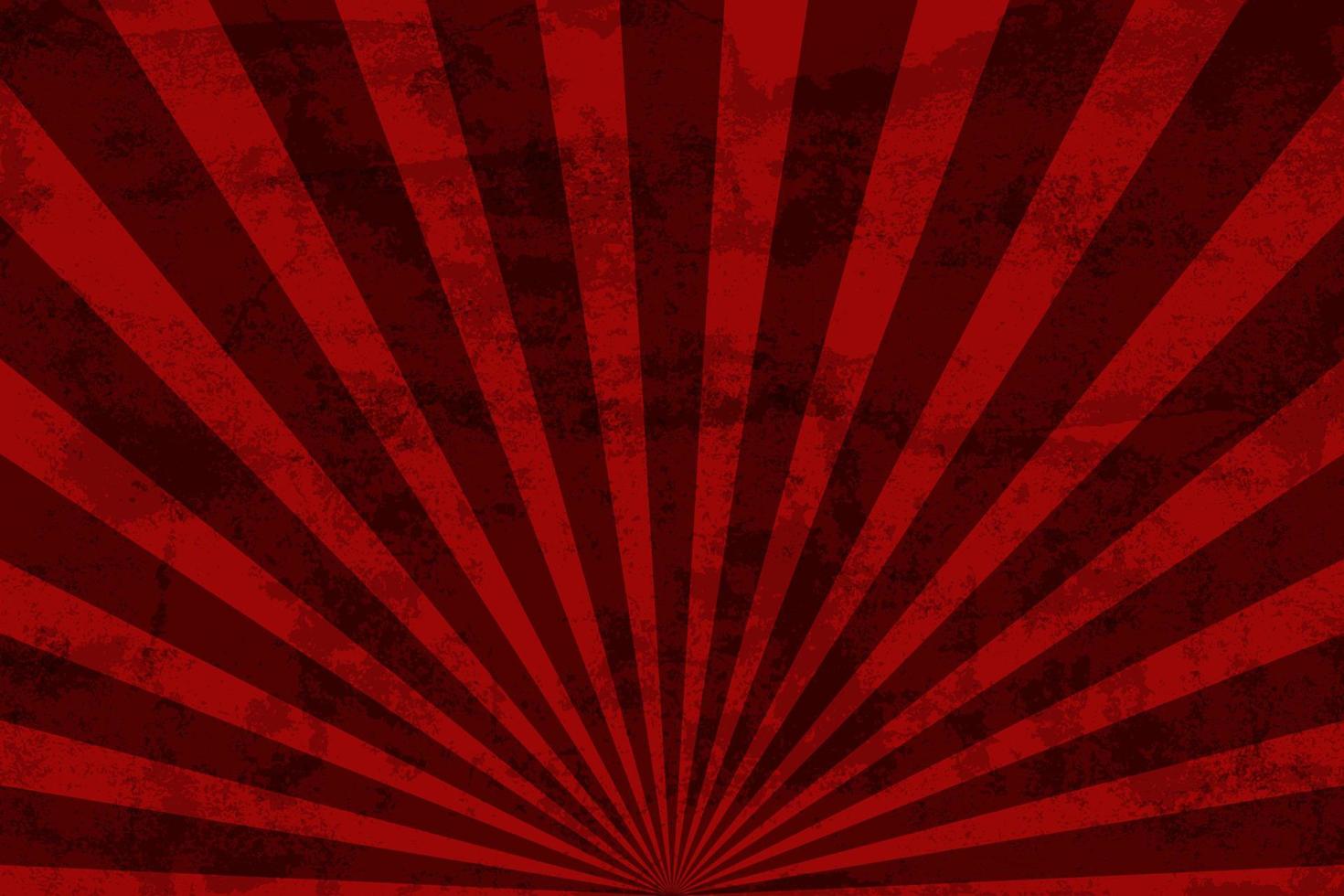 rot Sunburst abstrakt retro Hintergrund mit Grunge Textur Strahlen Muster, Vektor Illustration