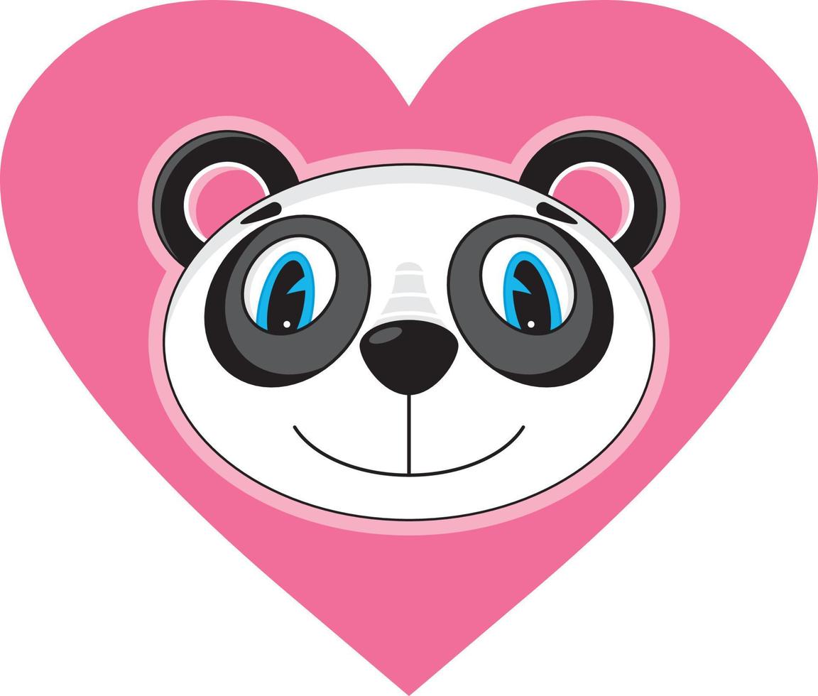 süß Karikatur Valentinstag Panda Bär Charakter vektor