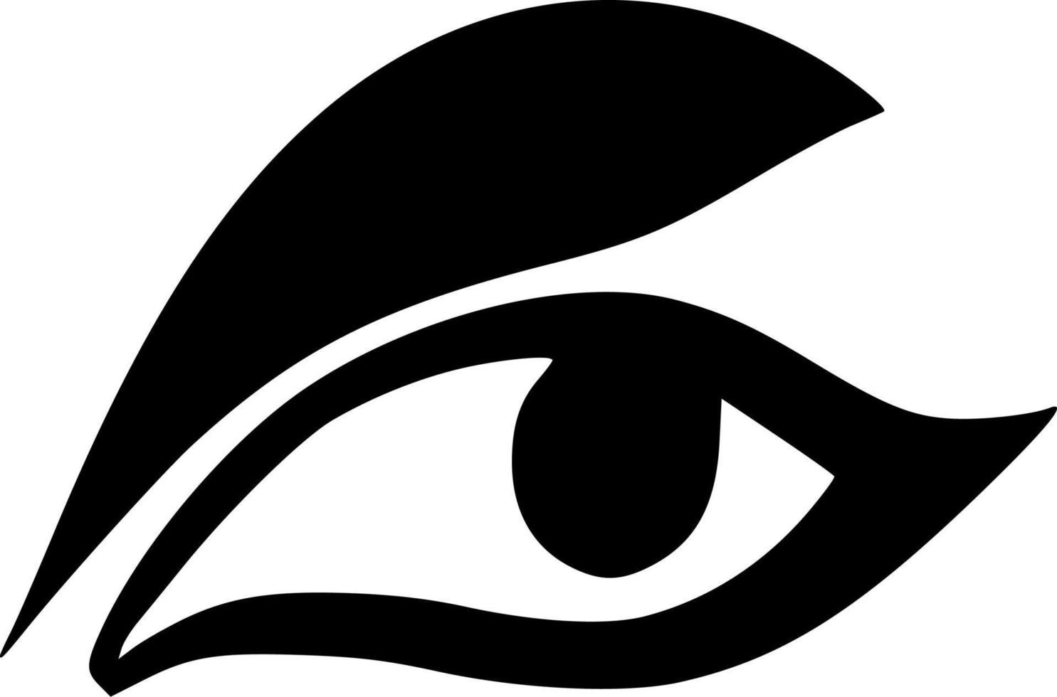 schwarz Auge Symbol vektor