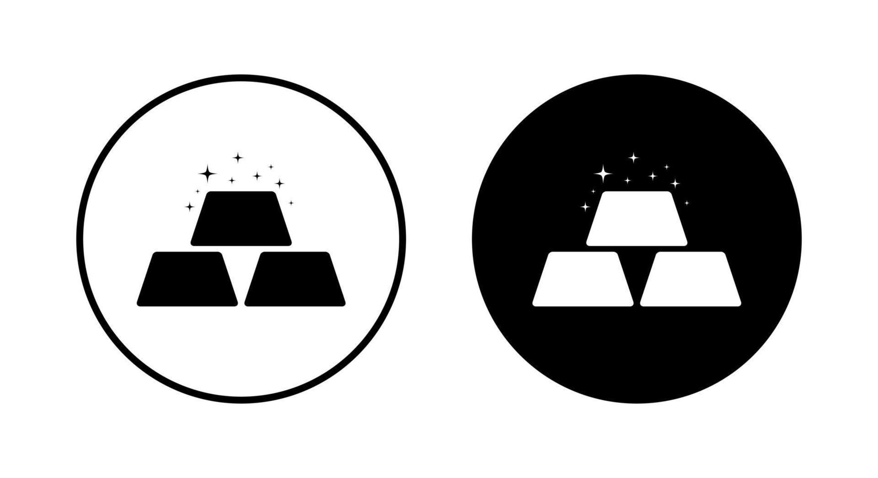 guld barer ikon vektor isolerat på cirkel bakgrund