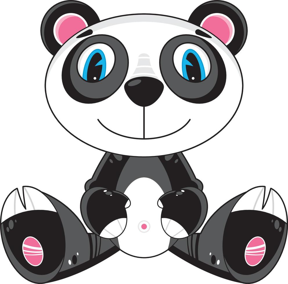 süß Karikatur Panda Bär Charakter vektor