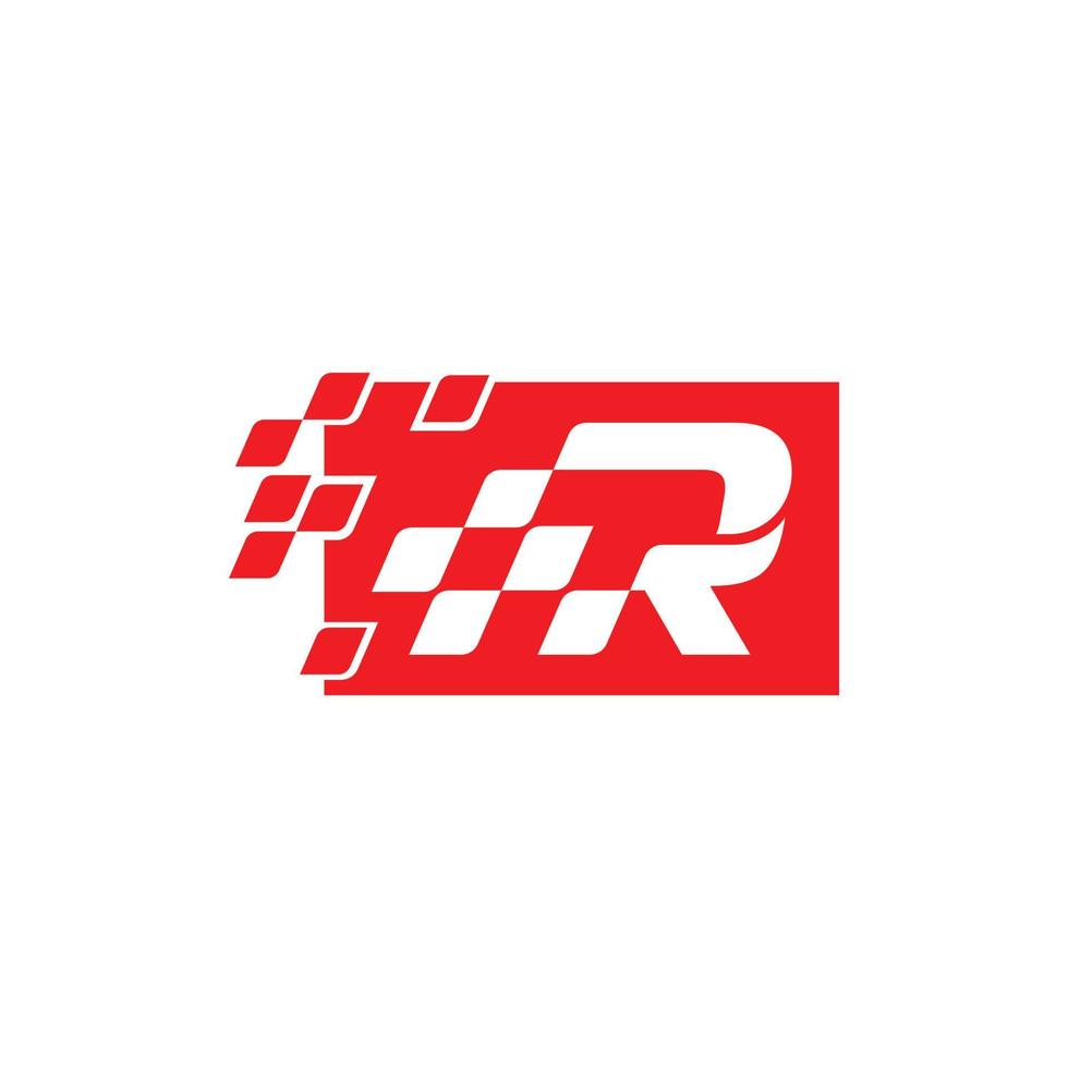 r Rennen Logo Design, Automobil, Laufen vektor