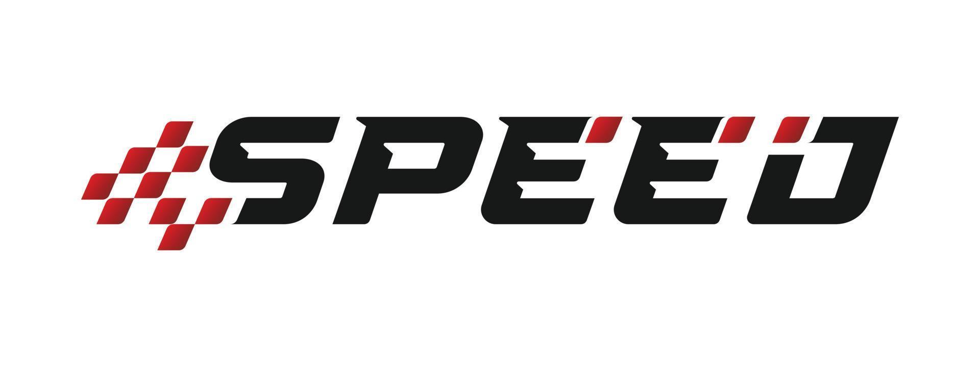 Geschwindigkeit Logo Design, zum Rennen und Automobil vektor