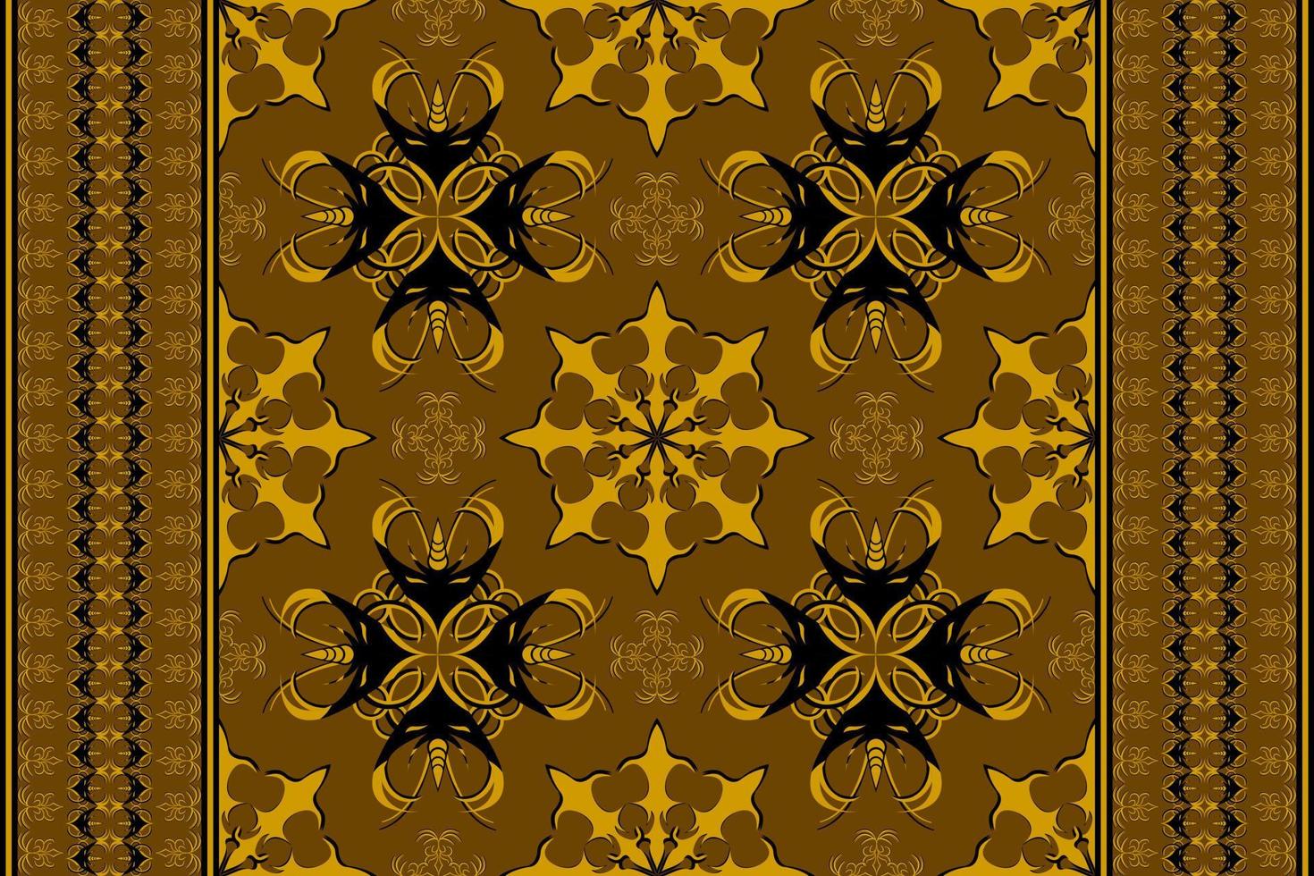 etnisk folk sömlös mönster i svart och brun tona i vektor illustration design för tyg, matta, matta, scarf, omslag papper, bricka och Mer