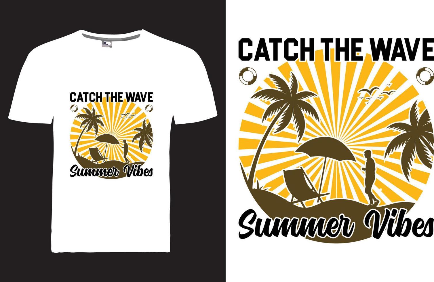 Sommer-T-Shirt-Design vektor