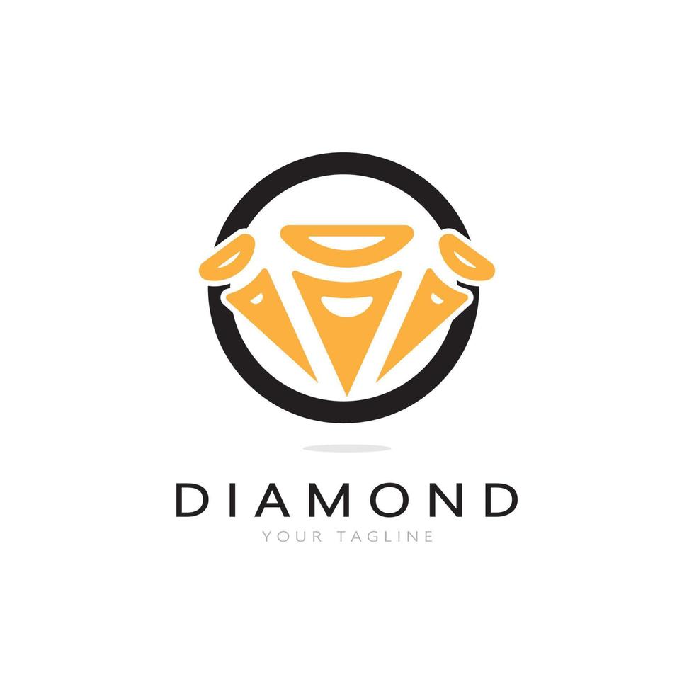 einfach Diamant abstrakt Logo, z Geschäft, Abzeichen, Schmuck kaufen, gold Shop, Anwendung, Vektor