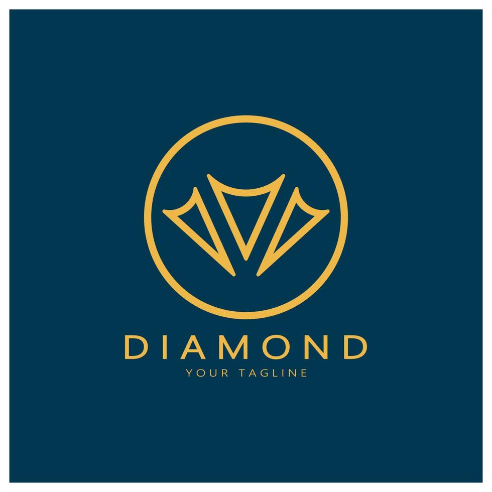 einfach Diamant abstrakt Logo, z Geschäft, Abzeichen, Schmuck kaufen, gold Shop, Anwendung, Vektor