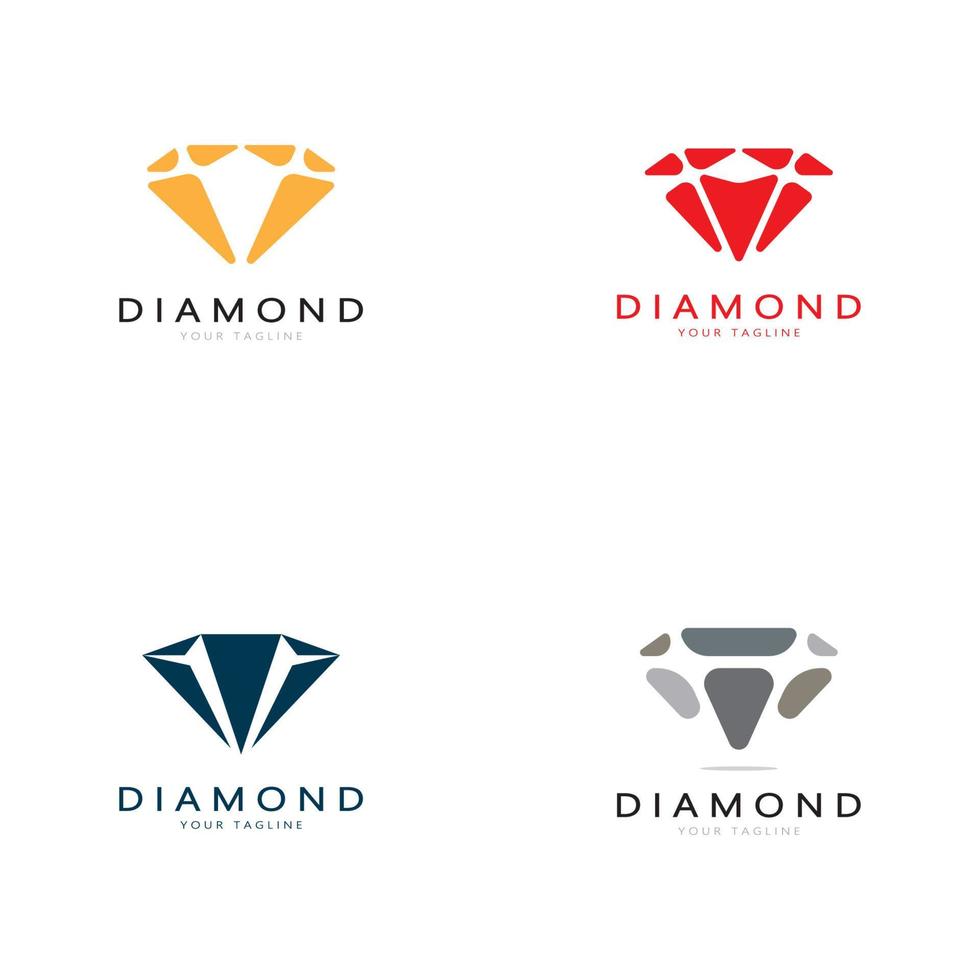 enkel diamant abstrakt logotyp, för affärer, märke, smycken butik, guld butik, applikation, vektor
