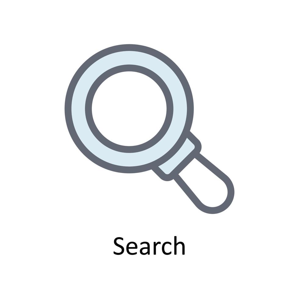 Suche Vektor füllen Gliederung Symbole. einfach Lager Illustration Lager
