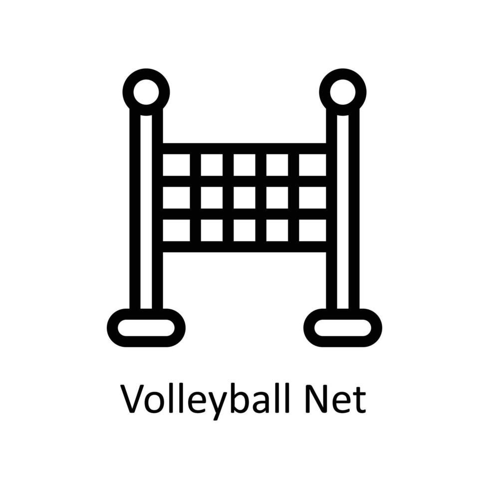 Volleyball Netz Vektor Gliederung Symbole. einfach Lager Illustration Lager