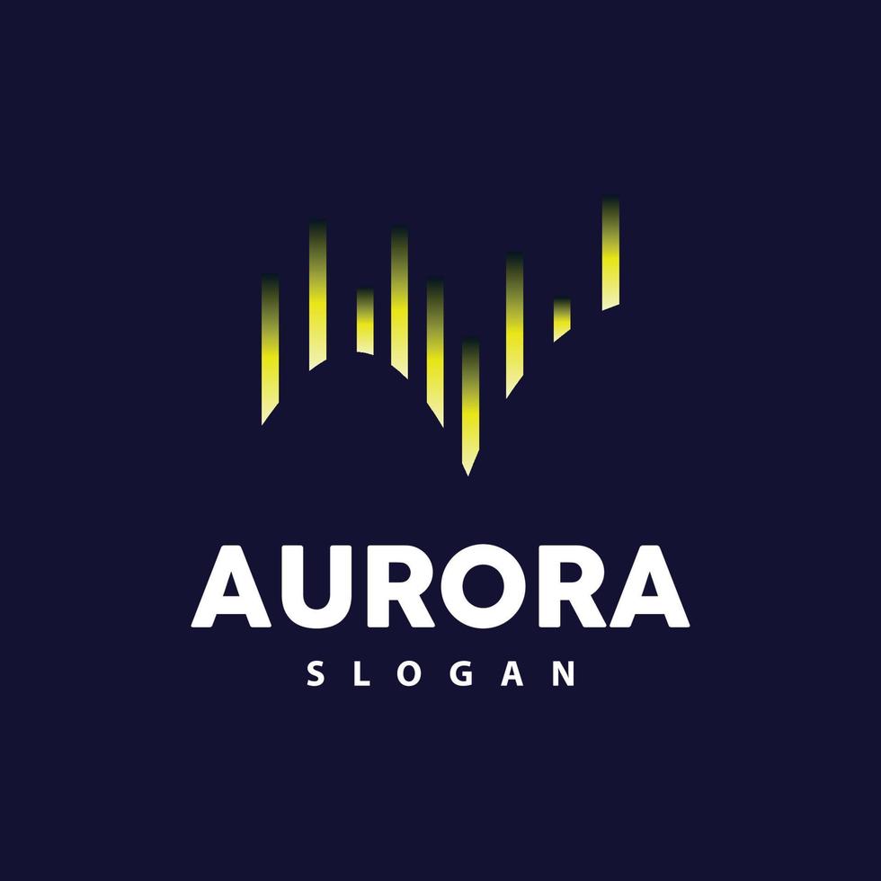 Aurora Logo, Licht Welle Vektor, Natur Landschaft Design, Produkt Marke Vorlage Illustration Symbol vektor