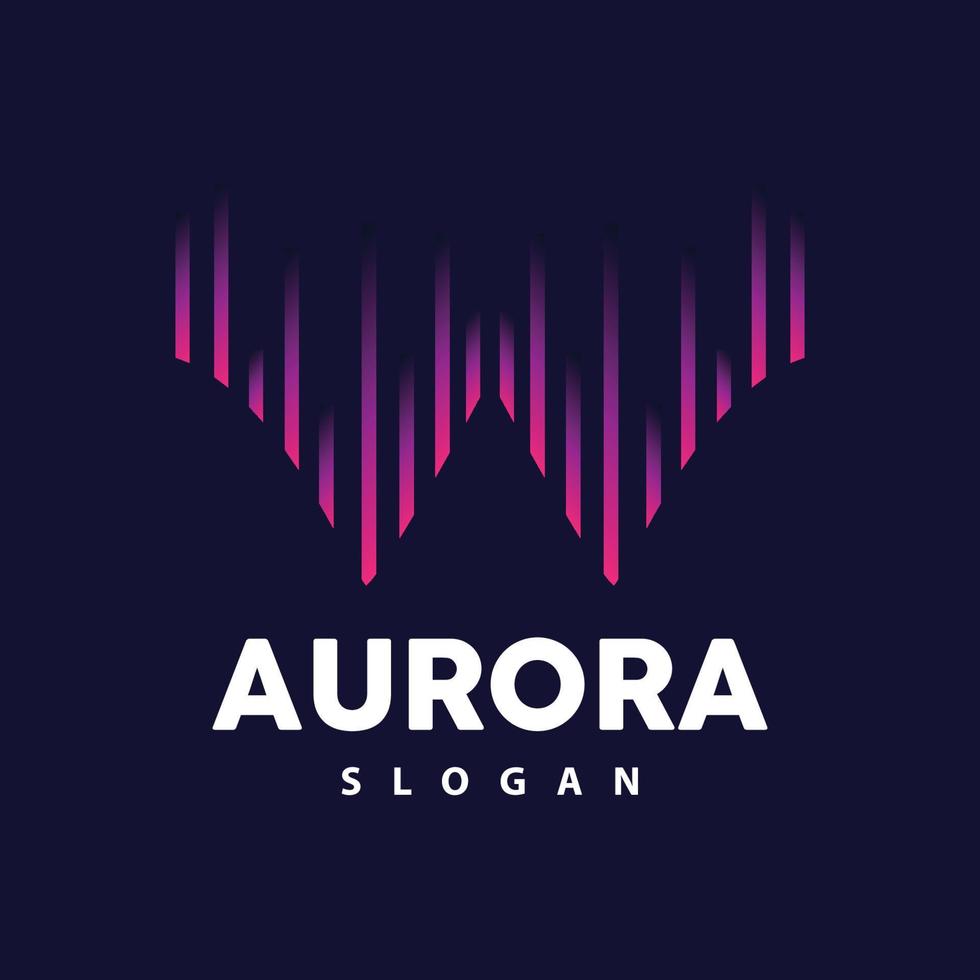 aurora logotyp, ljus Vinka vektor, natur landskap design, produkt varumärke mall illustration ikon vektor