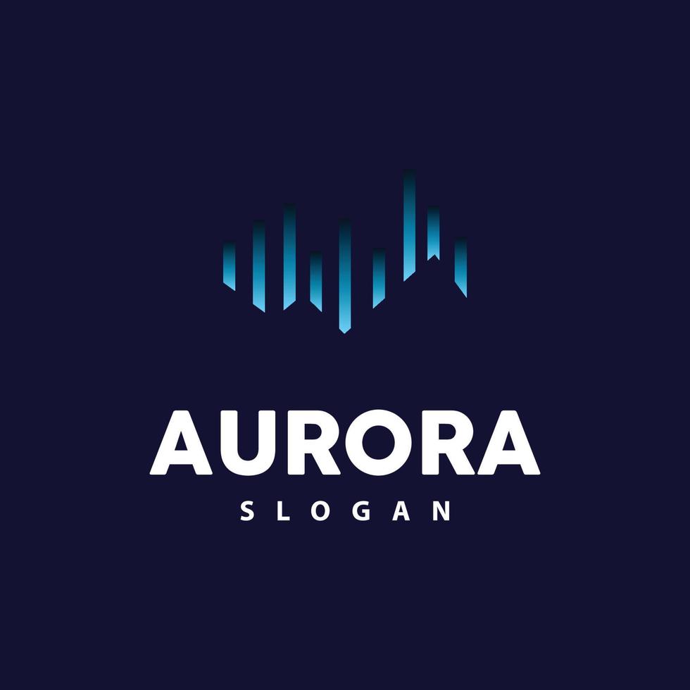 aurora logotyp, ljus Vinka vektor, natur landskap design, produkt varumärke mall illustration ikon vektor