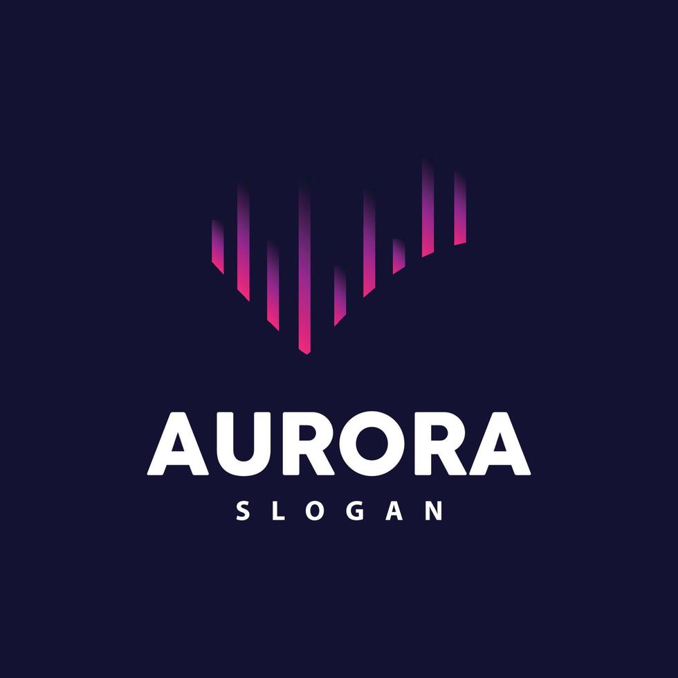 Aurora Logo, Licht Welle Vektor, Natur Landschaft Design, Produkt Marke Vorlage Illustration Symbol vektor