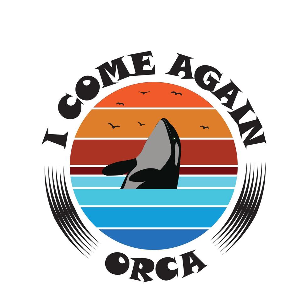 Orca T-Shirt Design vektor