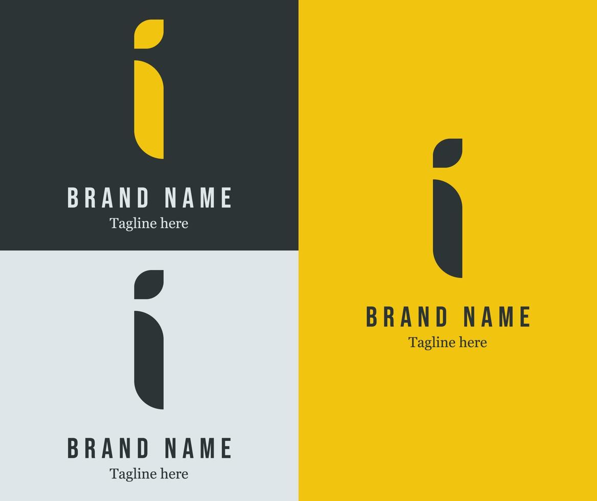 minimal Konzept. Brief 'ich' Logotyp. modern Logo zum Unternehmen, Marke, Geschäft Identität. Vektor eps 10