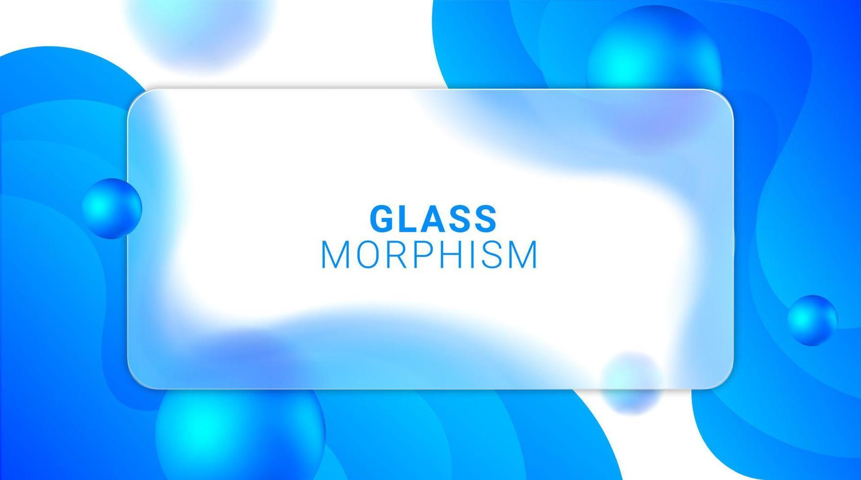 abstrakt vätska lutning bakgrund med glasmorfism stil. transparent matt glas geometrisk design. vektor baner mall