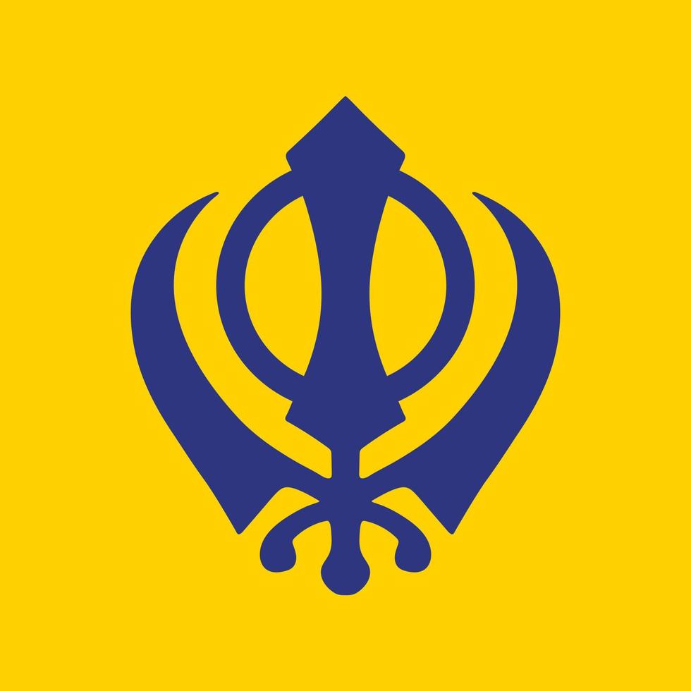 khalsa Sikh Religion erschrocken Symbol Symbol Vektor Illustration