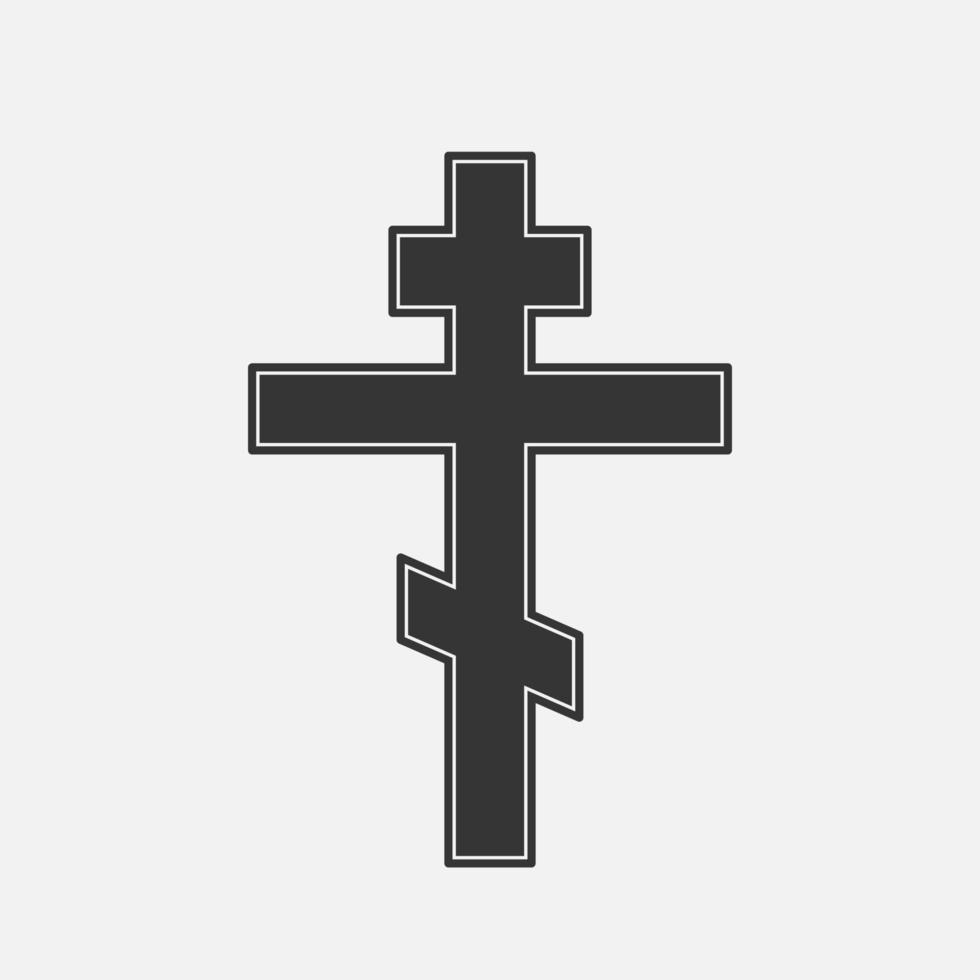 religion korsa svart ikon. kyrka symbol. vektor illustration