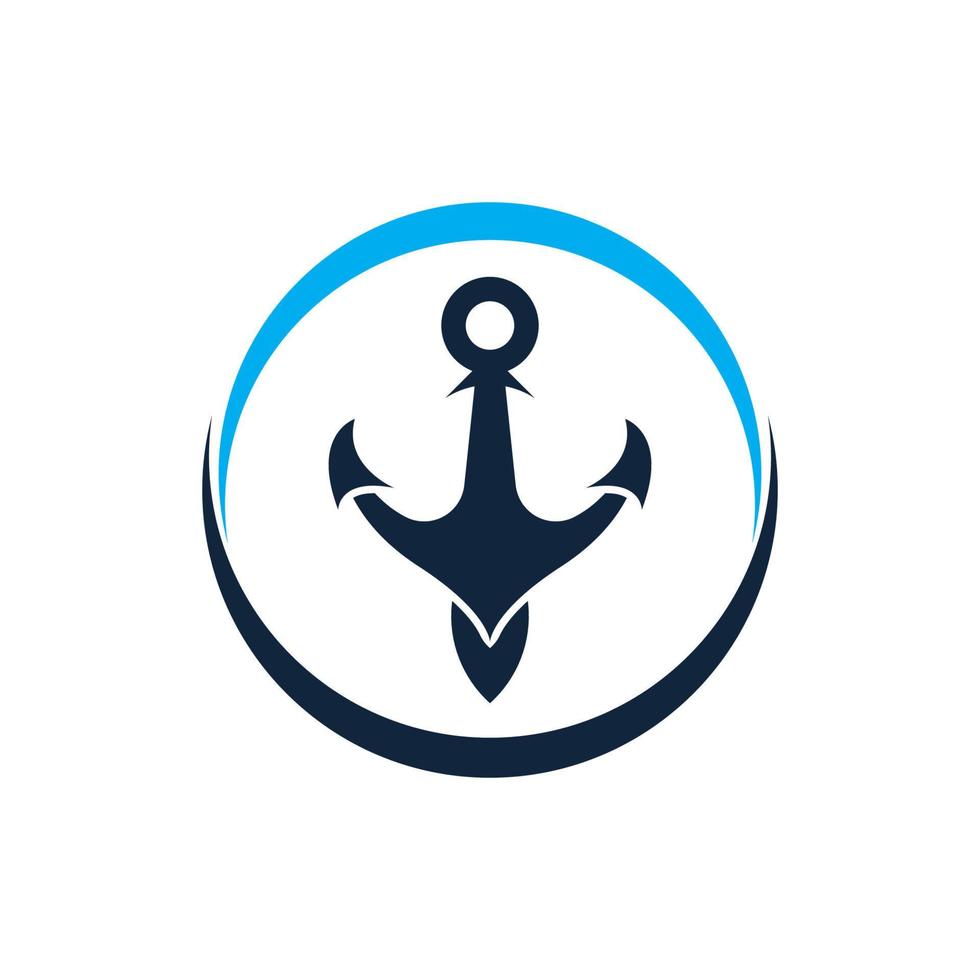 ankare logotyp ikon båt fartyg marin Marin vektor
