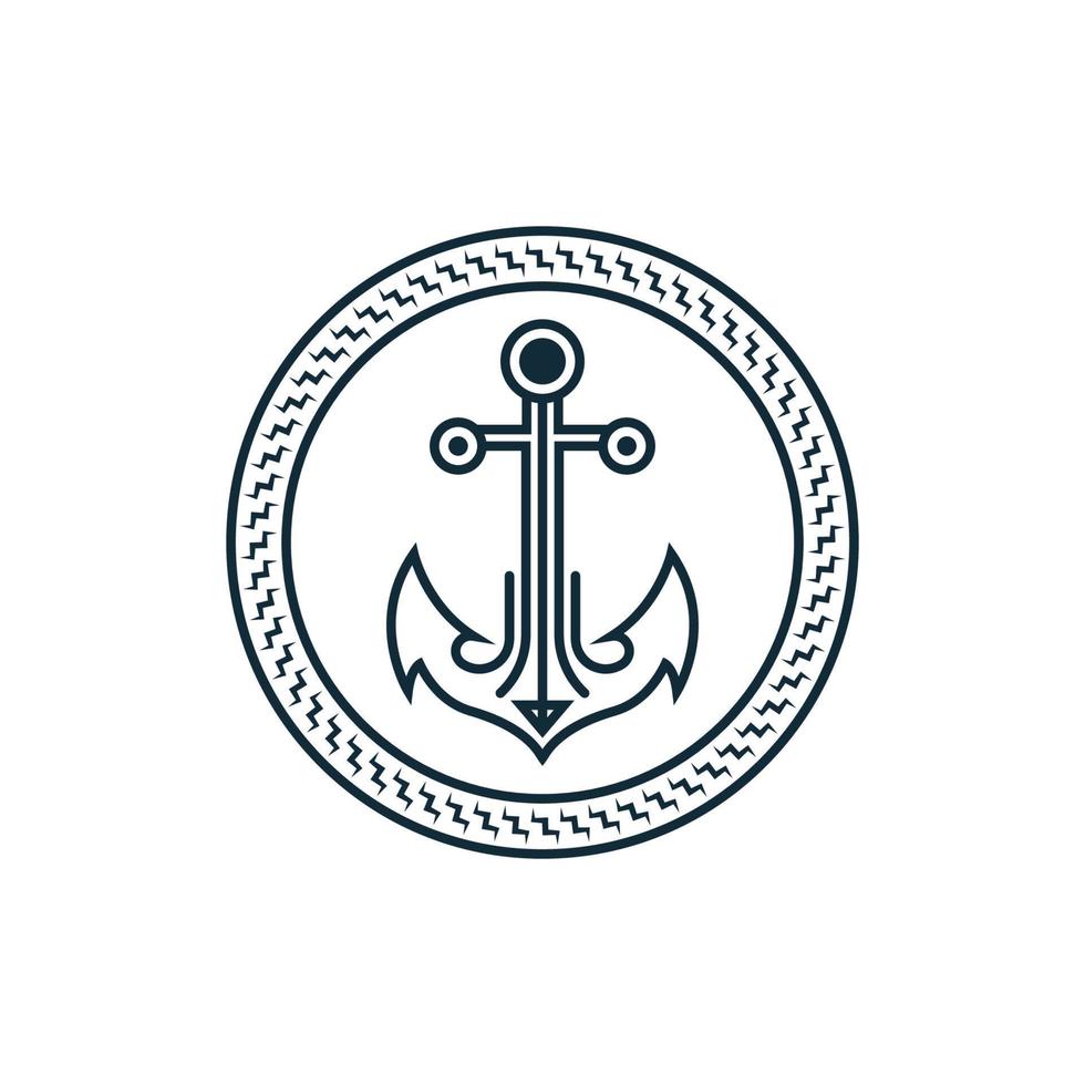 Anker Logo Symbol Boot Schiff Marine Marine vektor