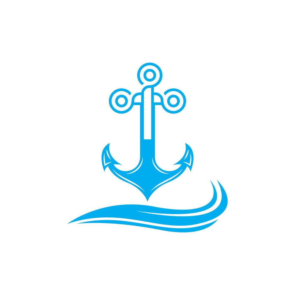 ankare logotyp ikon båt fartyg marin Marin vektor