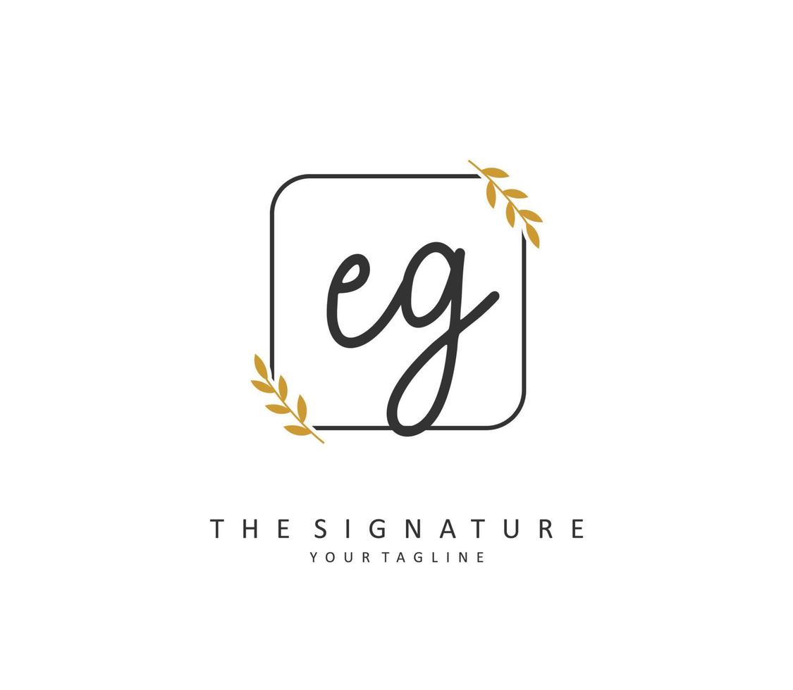 z.B Initiale Brief Handschrift und Unterschrift Logo. ein Konzept Handschrift Initiale Logo mit Vorlage Element. vektor