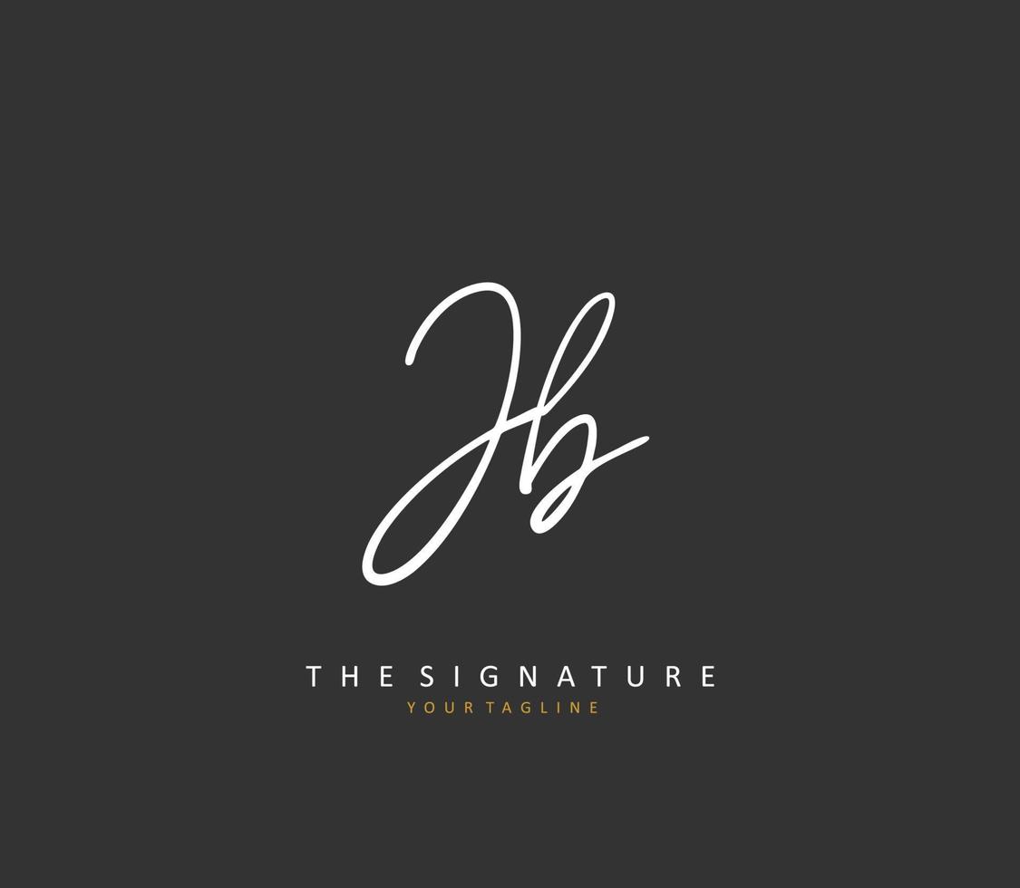 j b jb Initiale Brief Handschrift und Unterschrift Logo. ein Konzept Handschrift Initiale Logo mit Vorlage Element. vektor